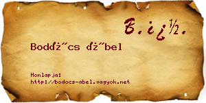 Bodócs Ábel névjegykártya