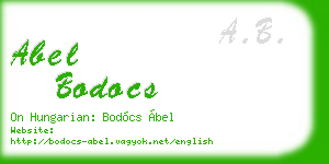 abel bodocs business card